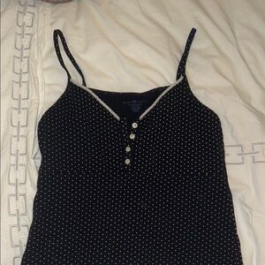 Brandy Melville Black and White Fitted Camisole